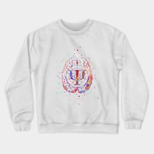 Psychology symbol and brain Crewneck Sweatshirt